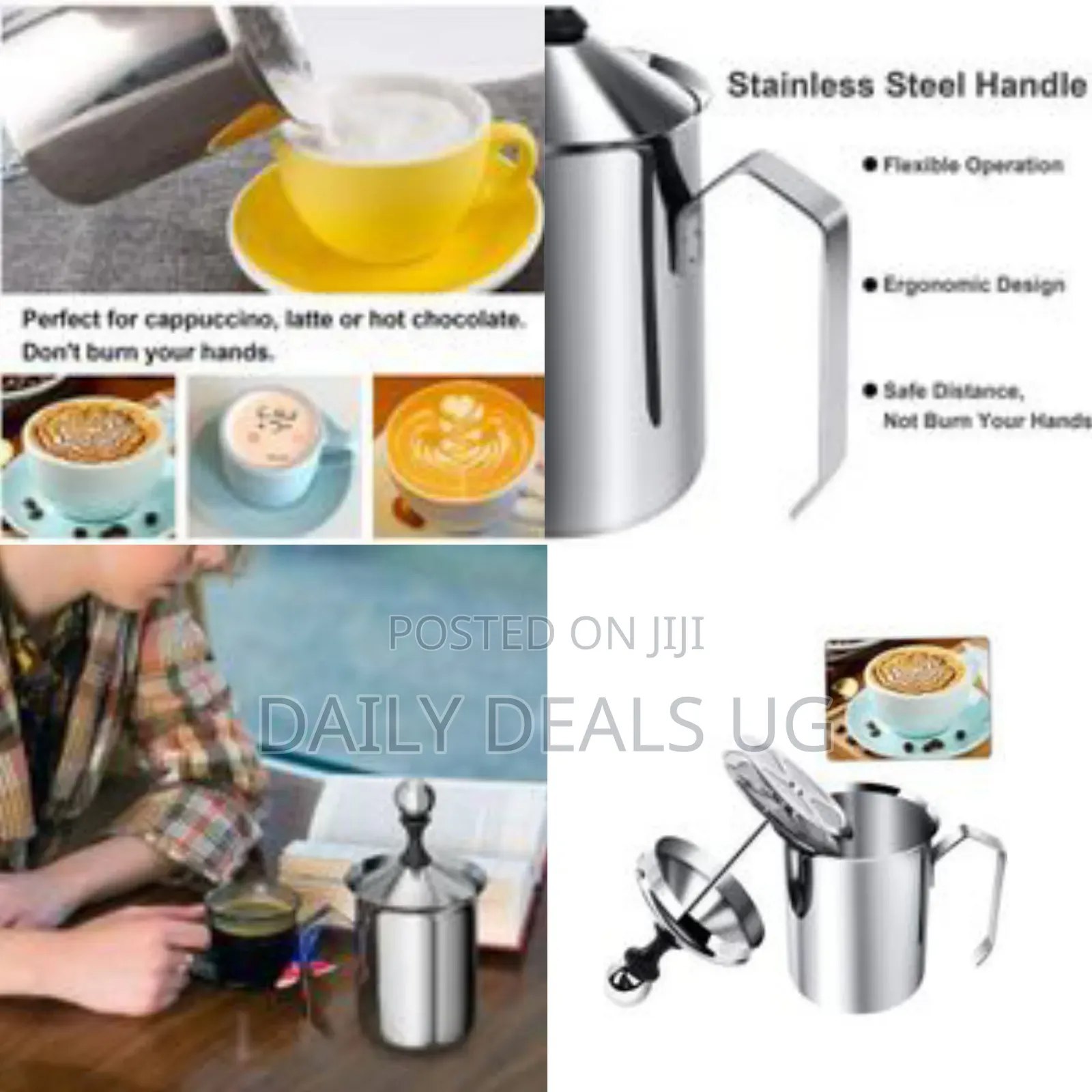 Manual Stainless Steel Milk Frother / Creamer - Multicolor##140,000