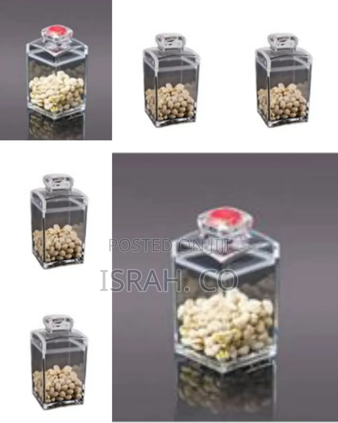 Food Acrylic Container - Airtight Clamp Lids Food Jars Clear