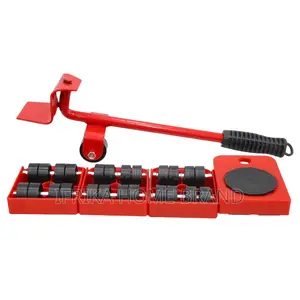 Five-Piece Furniture Weight Mover Steel Platform Tool Moving Trolley