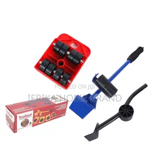 Five-Piece Furniture Weight Mover Steel Platform Tool Moving Trolley