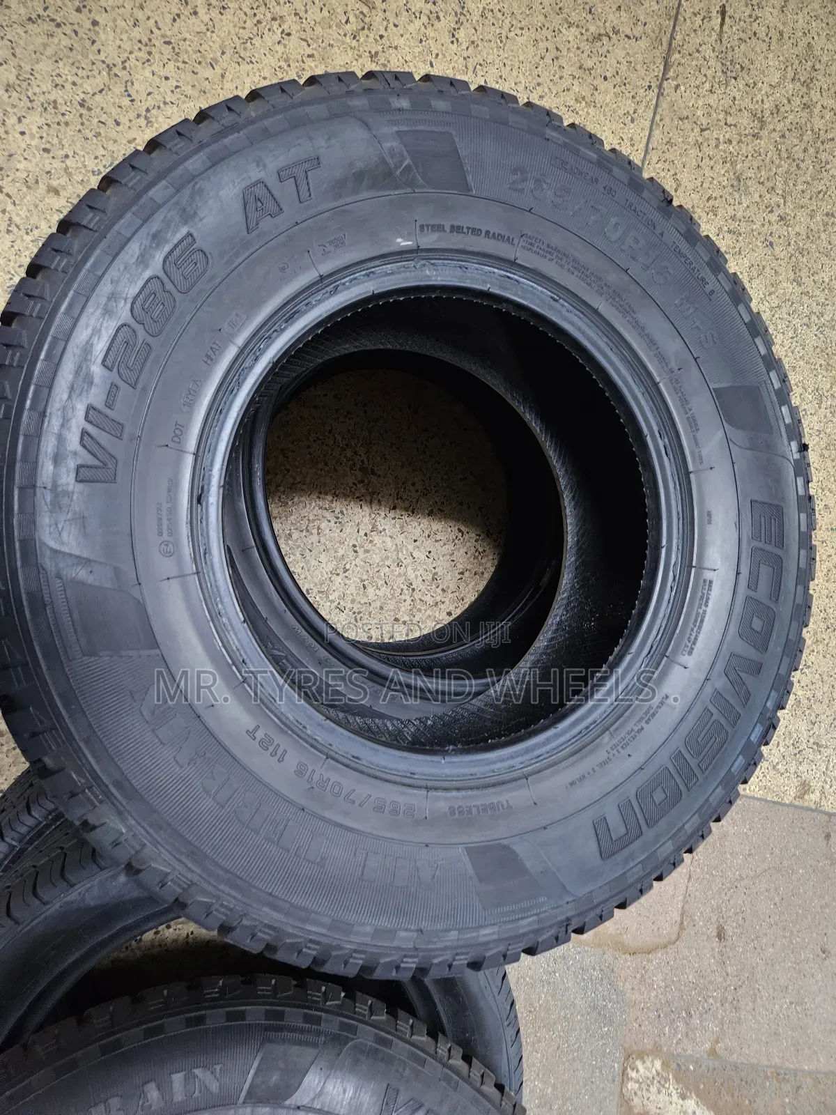 265 70 R16 Ecovision At Fast Class Used Only 2 Pieces Available Now.
