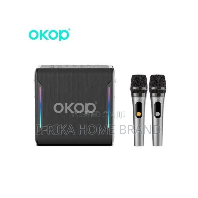 Portable Wireless Karaoke Machine System With Dual Microphones