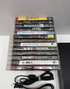 Sony Playstation 3 Slim 250gb Console Double Dual Shock 13 Games