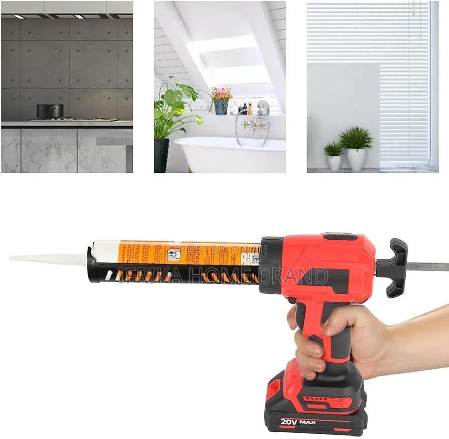 Cordless Caulking Gun, Electric Caulking Kit With 4 Adjustable Speeds