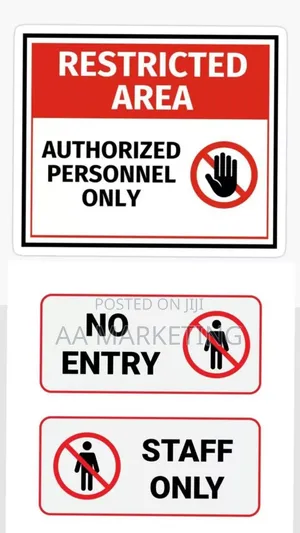 Acrylic And Abs Warning Signages