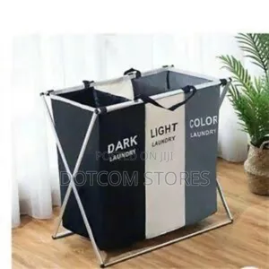 3-grid Foldable Laundry Cloth Sorter Basket
