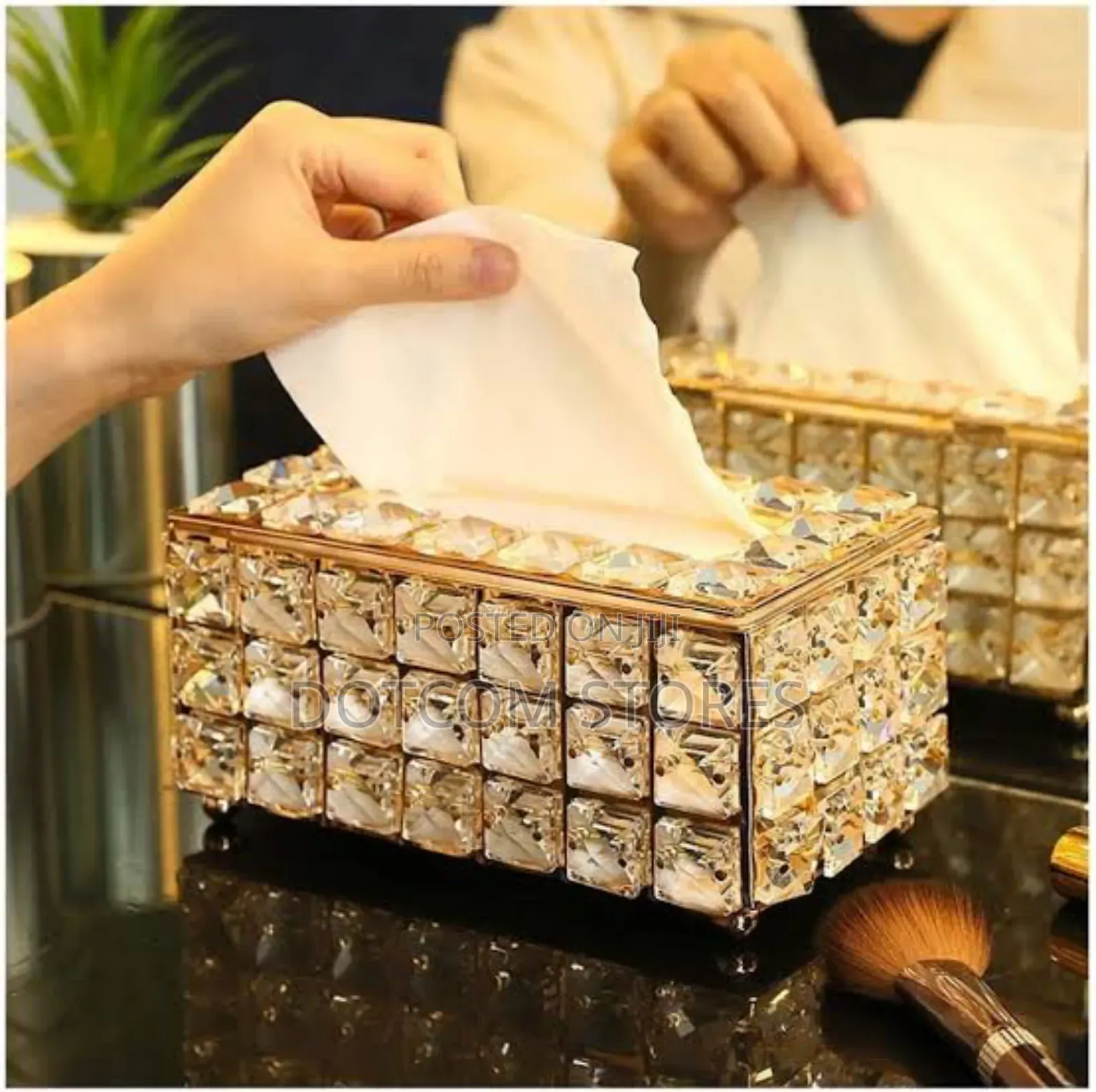 Crystal Glass Tissue Box