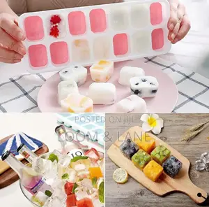 Bpa-Free Silicone Ice Cube Trays Featuring Flexible Bottoms