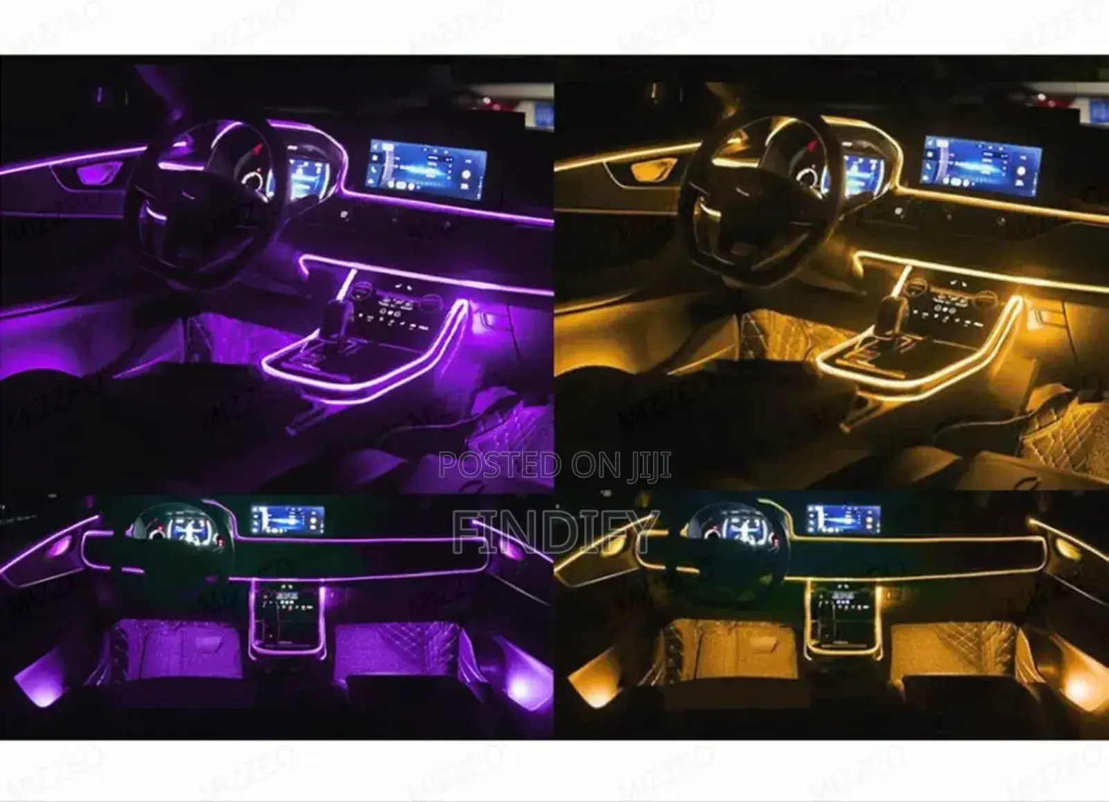 Car Led Interior Strip Lights Rgb Lighting Kits App Control