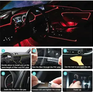 Car Led Interior Strip Lights Rgb Lighting Kits App Control