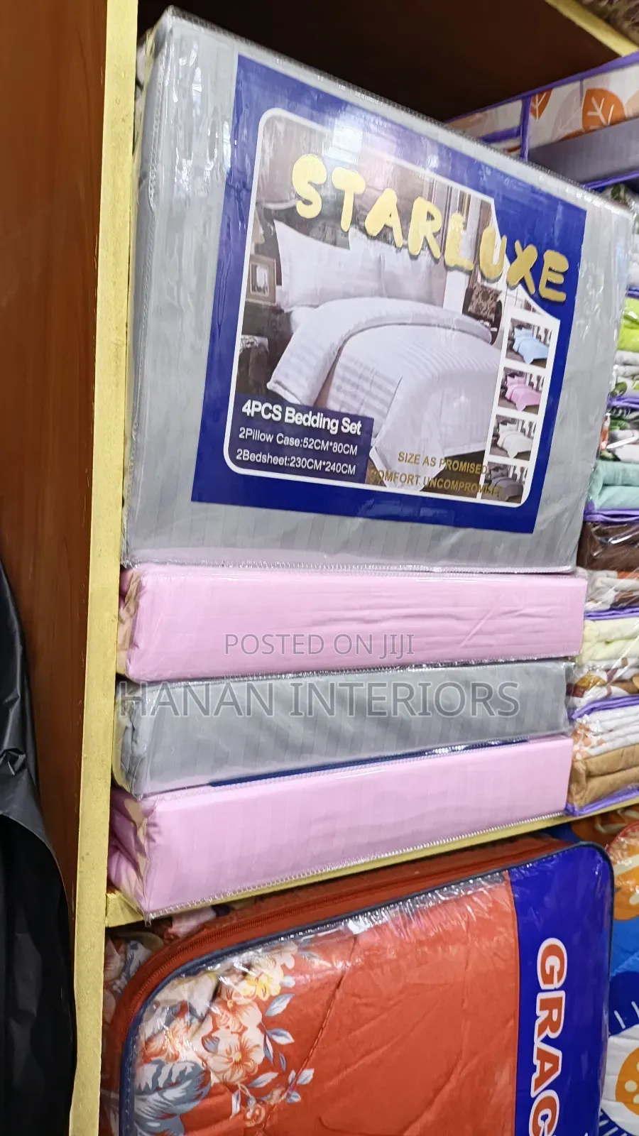 Starlexe Pure Cotton King Size Bedsheets -Plain