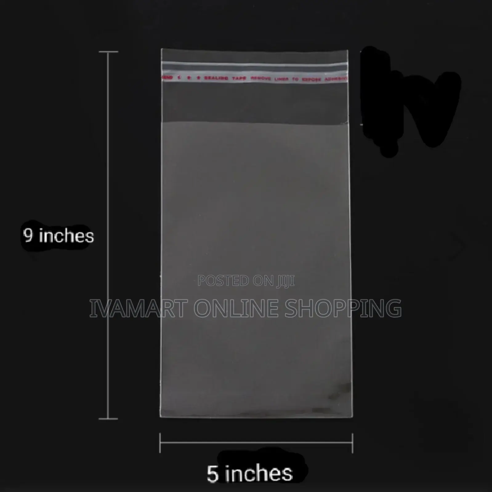 Packaging Polythene Bags For Small Items (Size 9 × 5 Inches) - 100 Pcs