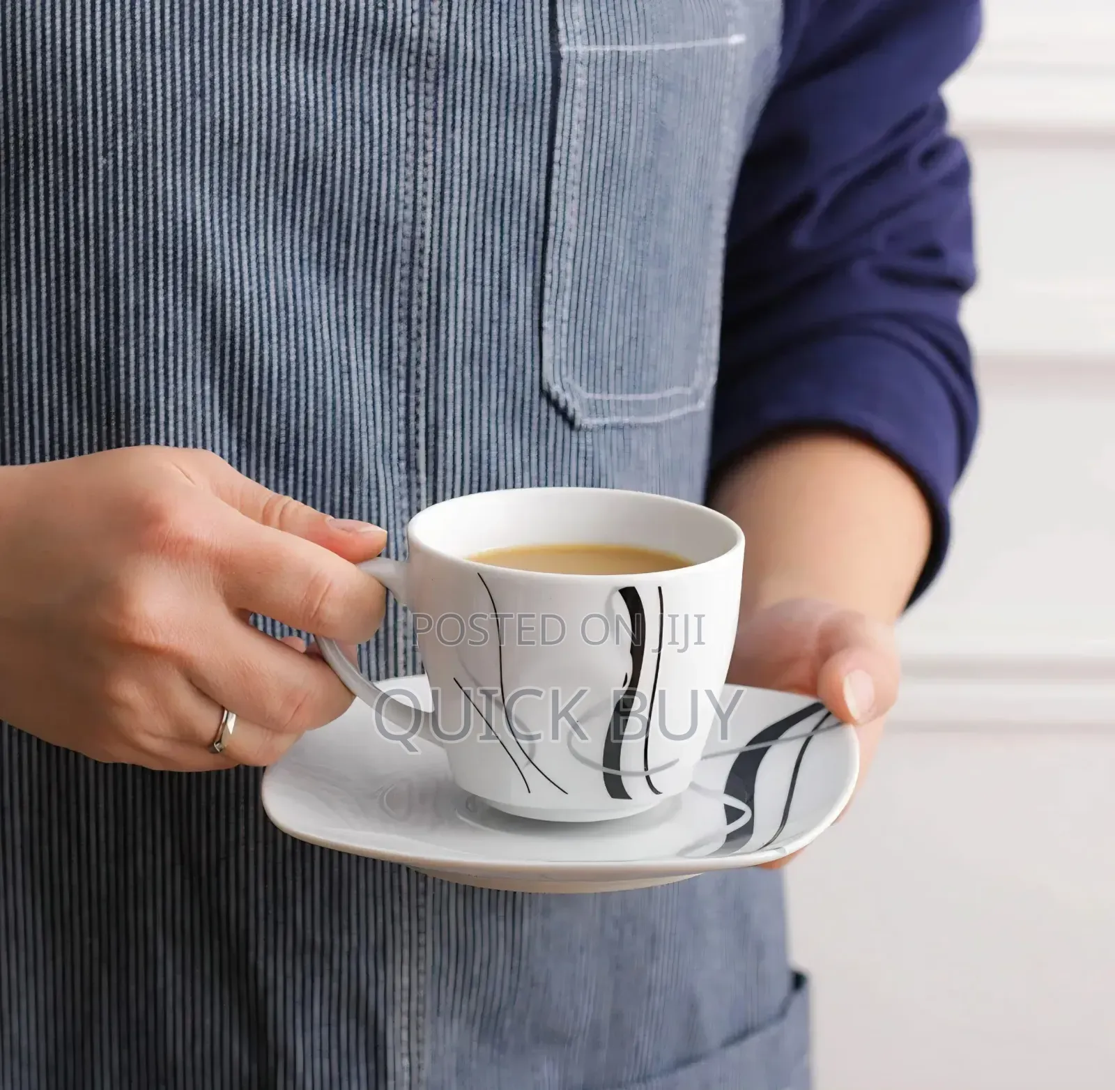 12piecea Veweet Fiona Porcelain Coffee Cups and Saucers.