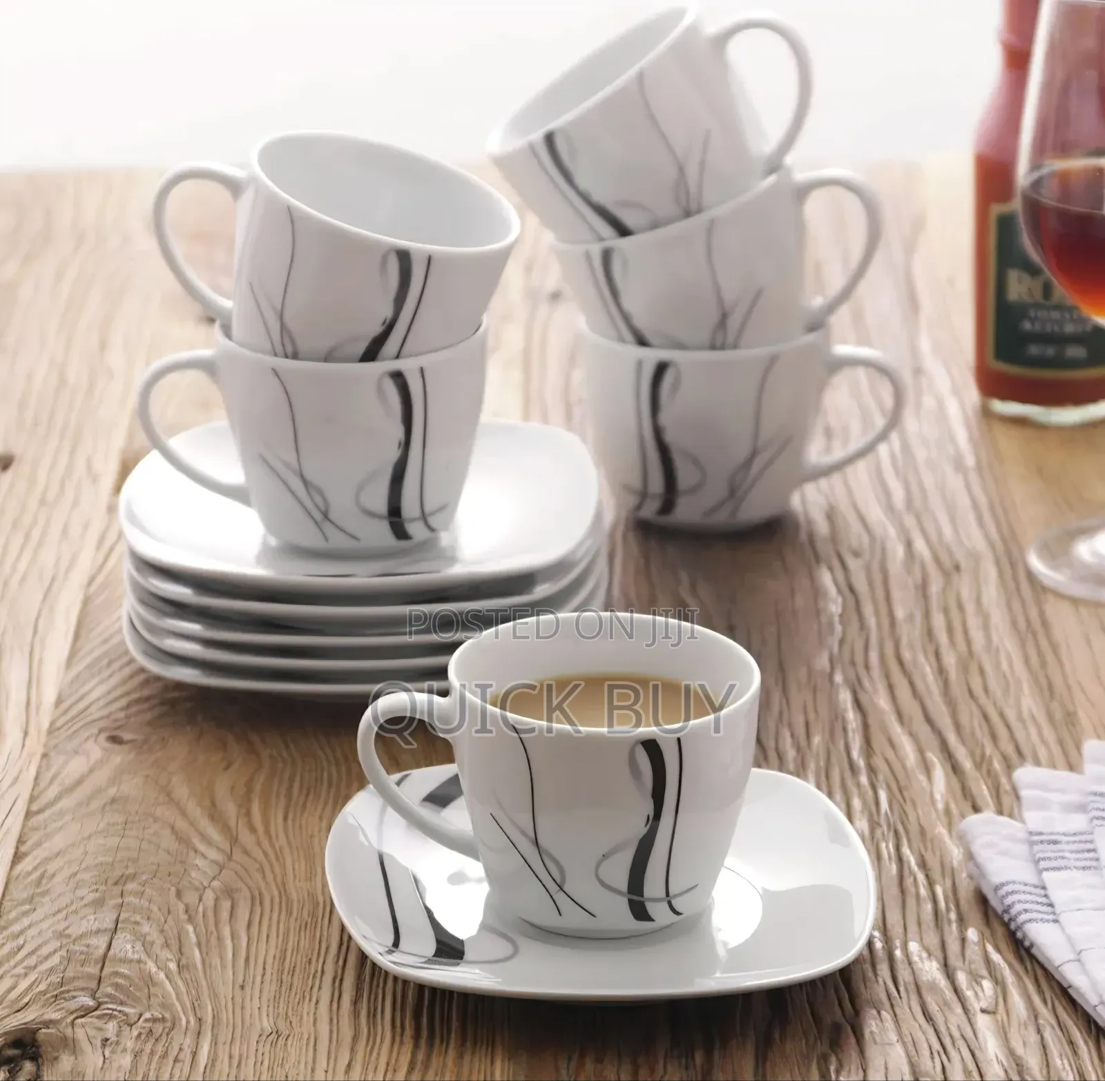 12piecea Veweet Fiona Porcelain Coffee Cups and Saucers.