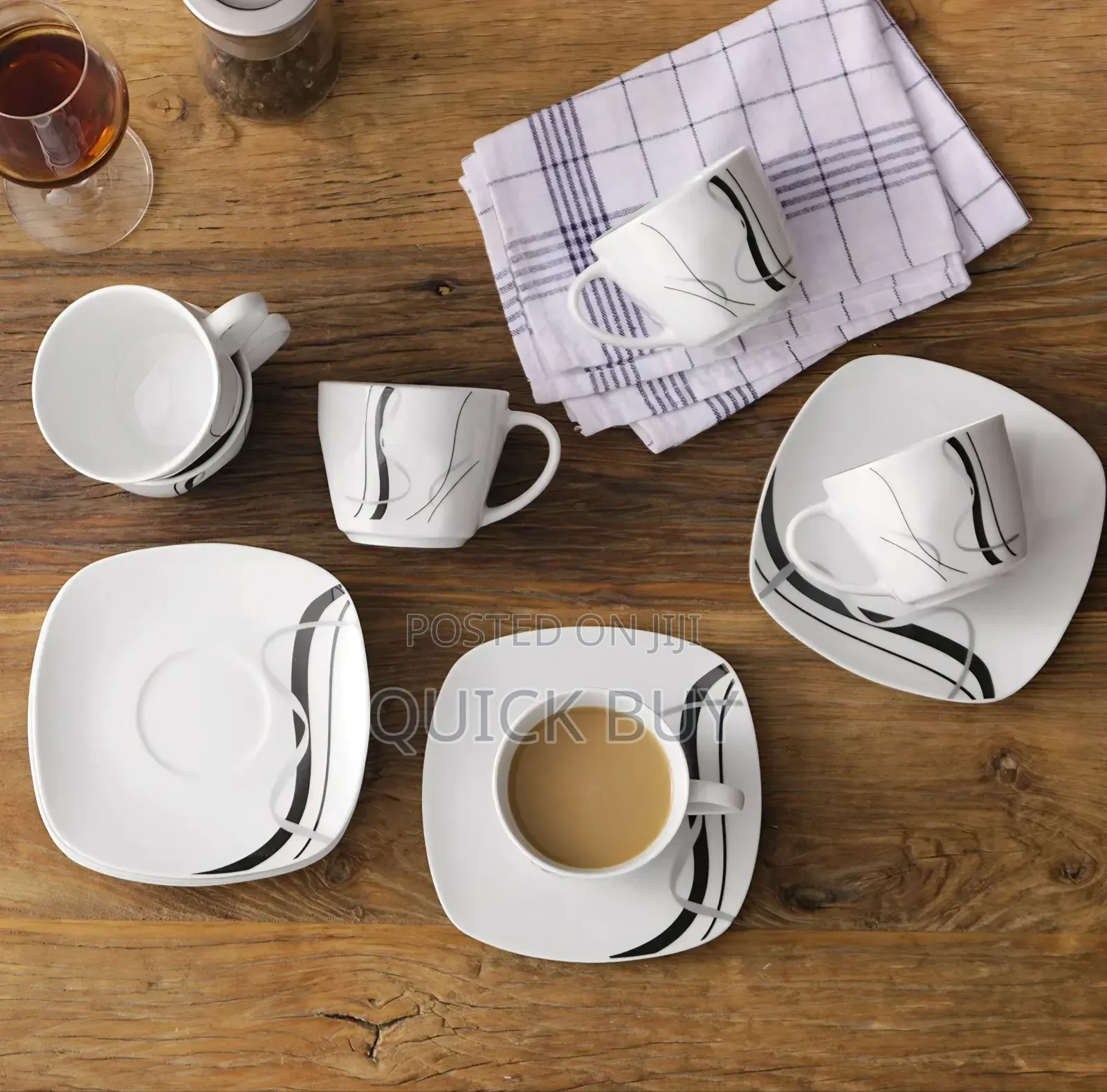 12piecea Veweet Fiona Porcelain Coffee Cups and Saucers.