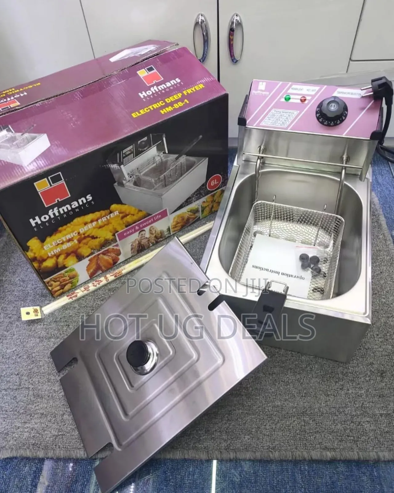 Hoffmans 6l Electric Deep Fryer –  Model Hm-88-1 - Silver