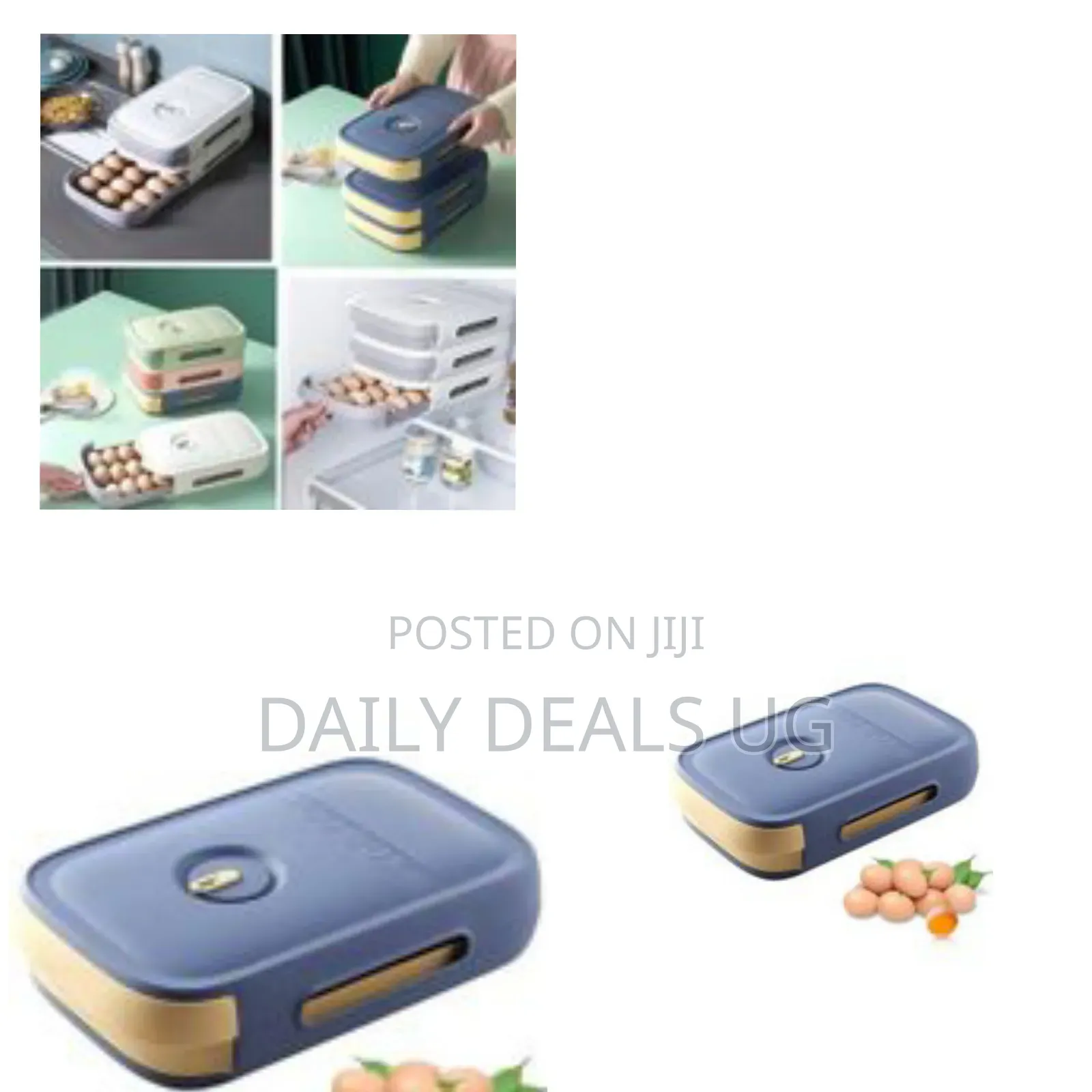 1pc 20 Egg Stackable Drawer-Style Storage Container Refrigerator