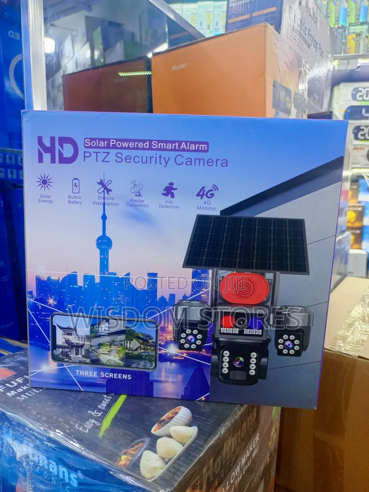 Solar Powered Smart Alarm PTZ Security Camera