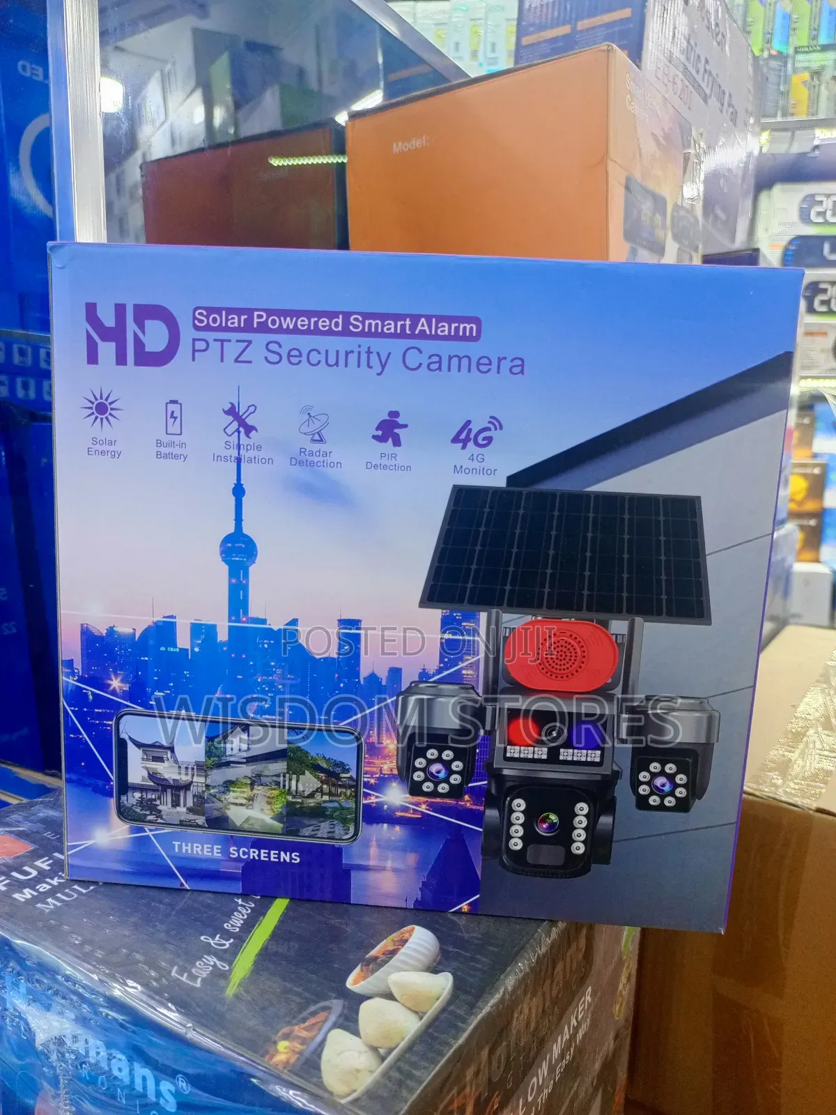 Solar Powered Smart Alarm PTZ Security Camera