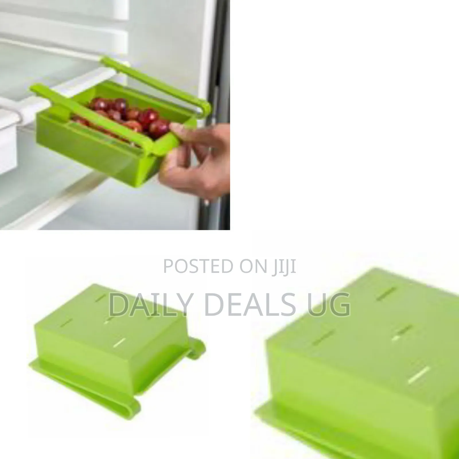 Green Plastic Refrigerator Organizer Drawer
