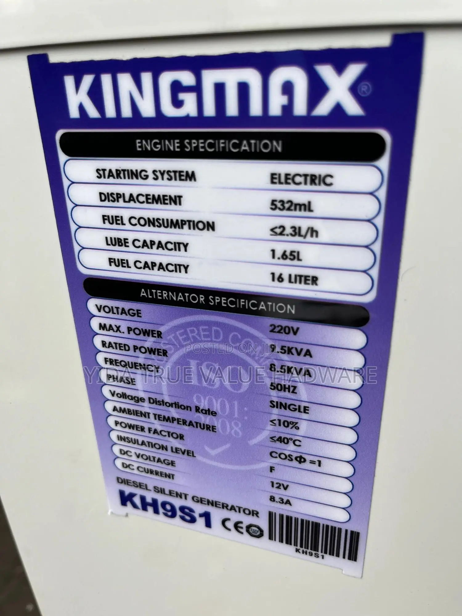 Kingmax Generator 10kva