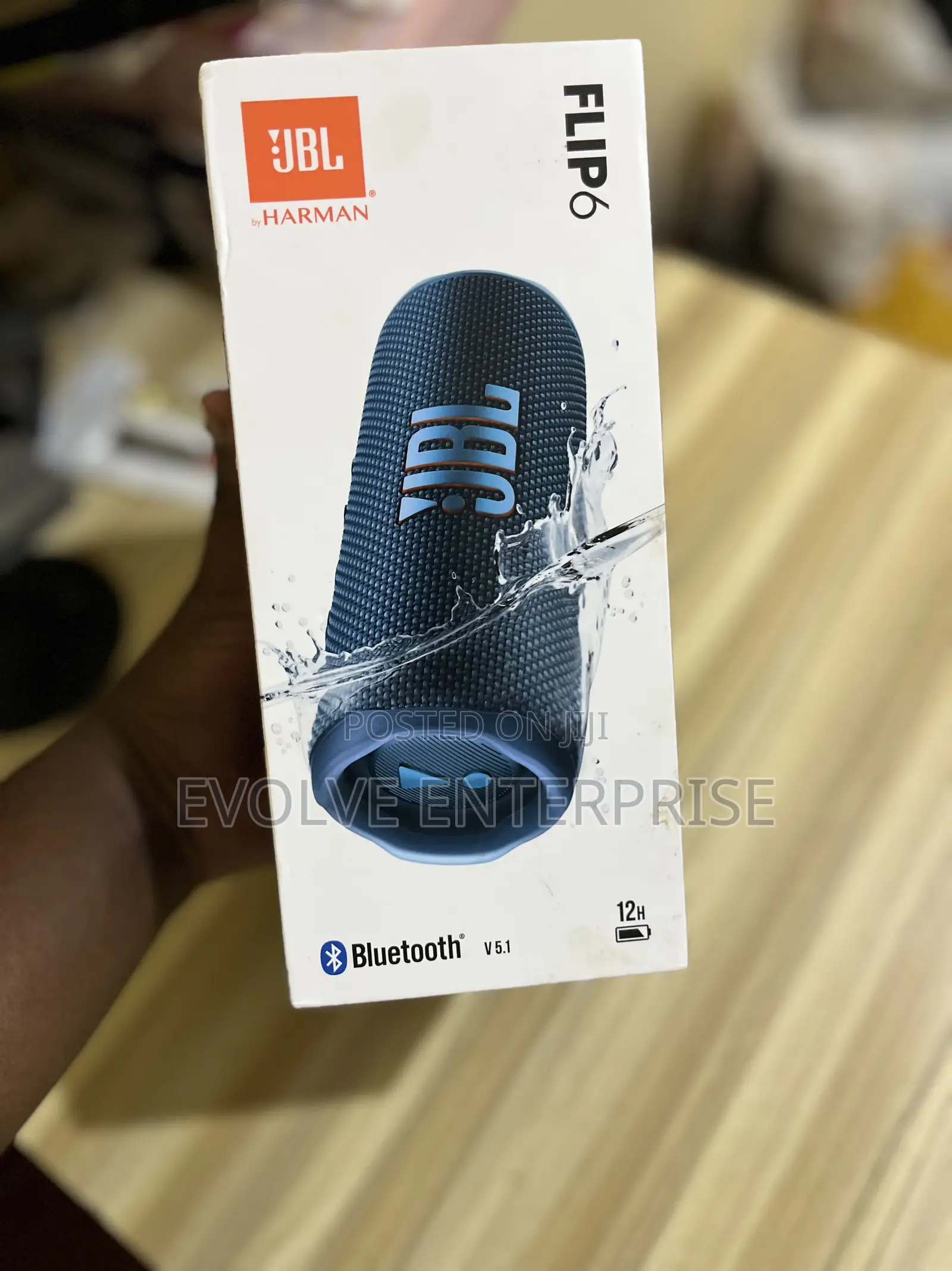 JBL Flip 6 Portable Waterproof Speaker - Blue