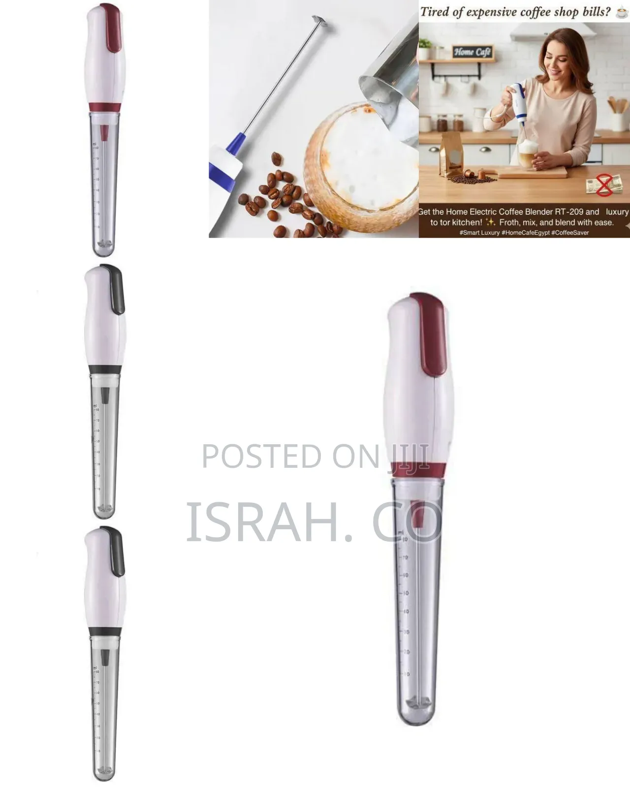 Handheld Electric Milk Frother and Portable Liquid Mixer