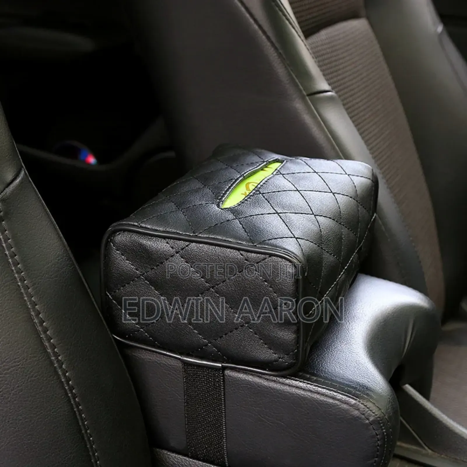 Faux Leather Car Tissue Holder