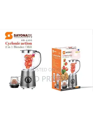 Sayona Cyclonic Action 2-in-1 Blender and Mill (Model Sb-4495).