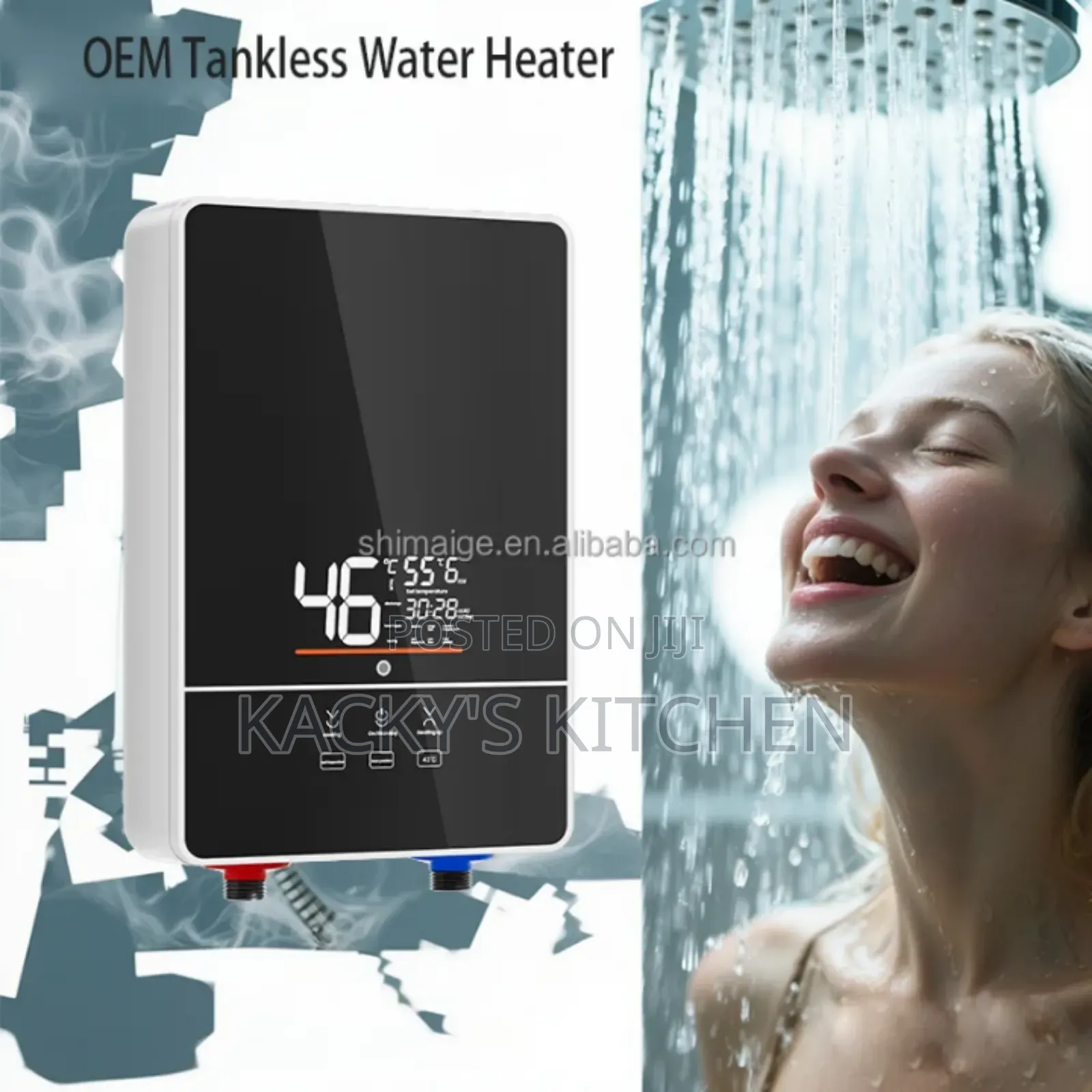 Electric Tankless Instant Hot Water Heater Shower Kit
