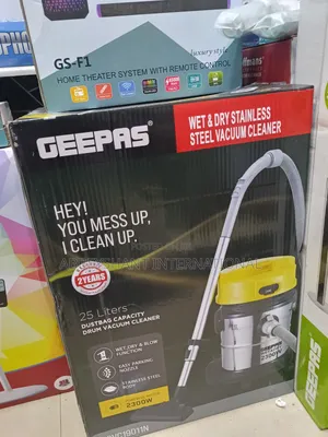 Geepas 25l Wet Dry Stainless Steel Vacuum Cleaner