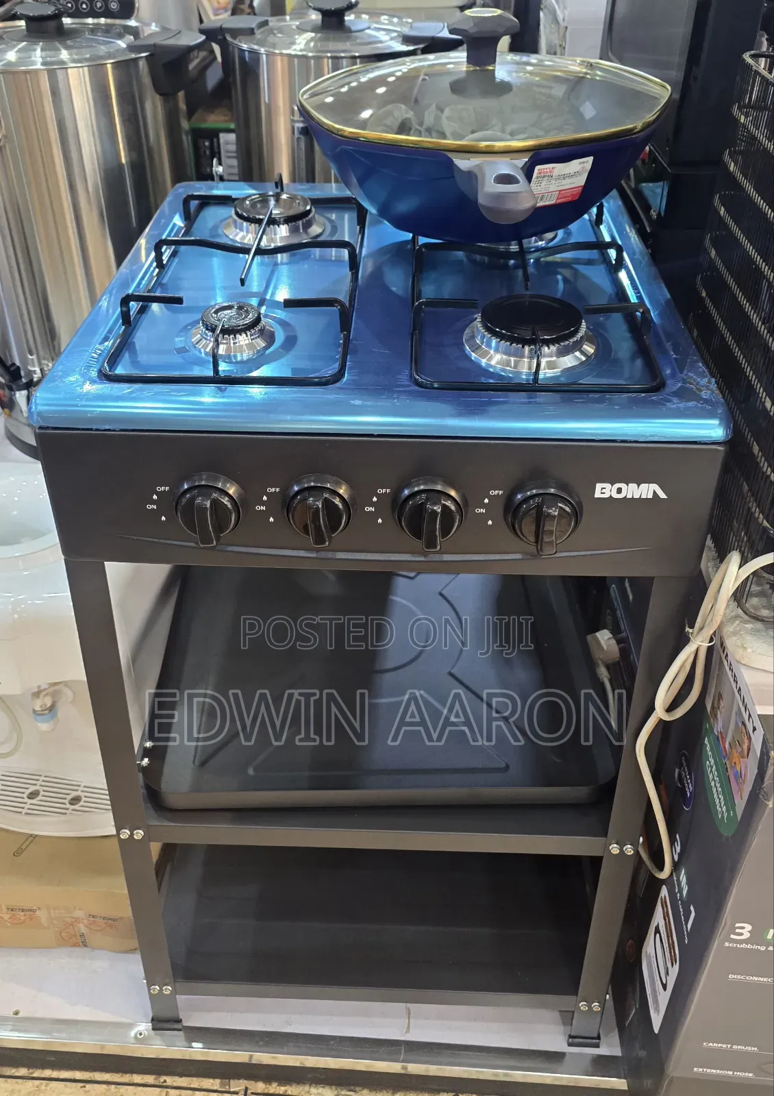 Boma 4 Gas Cooker With Shelves