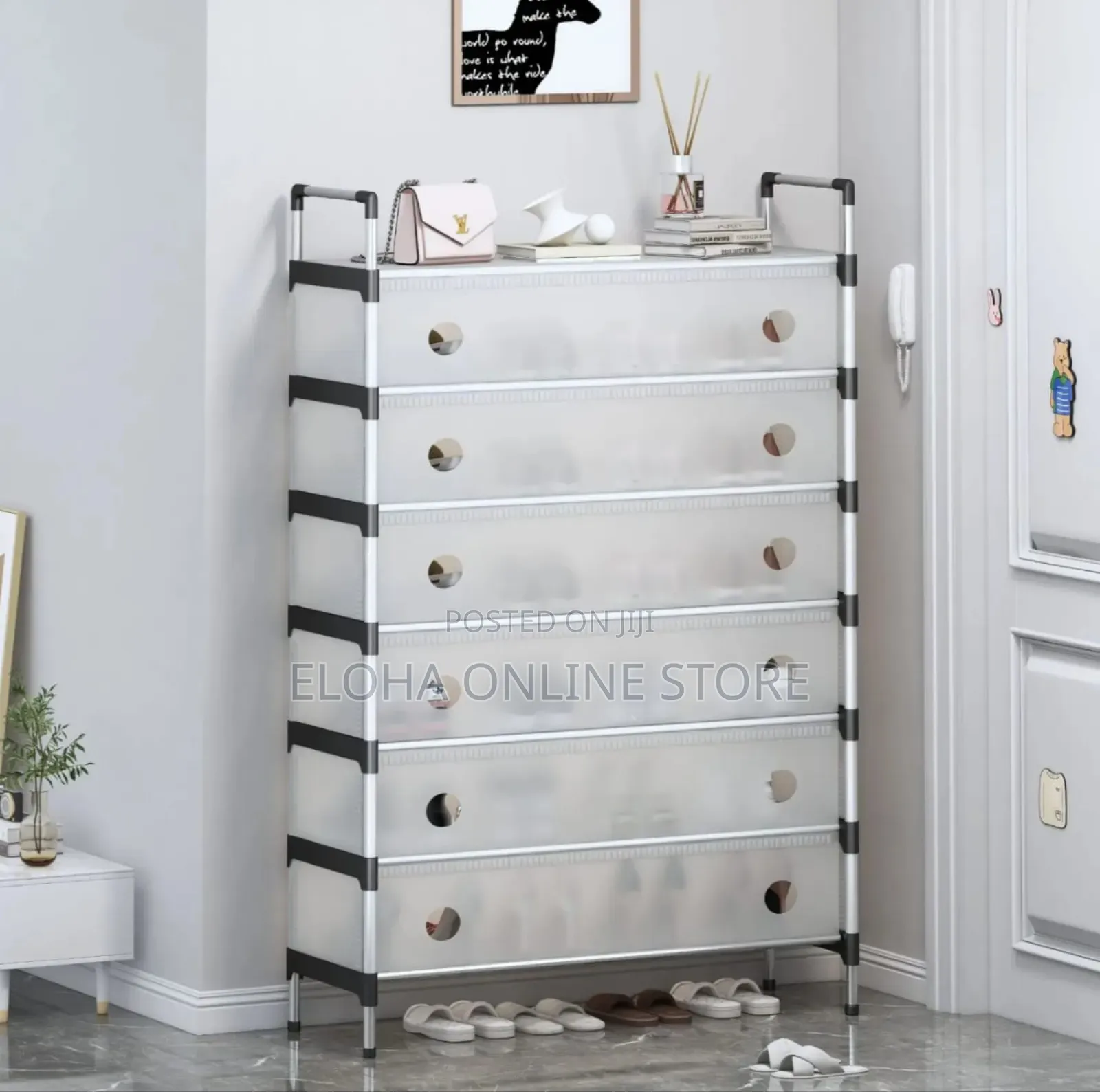 Stackable, Multi-Layer Shoe Storage Cabinet