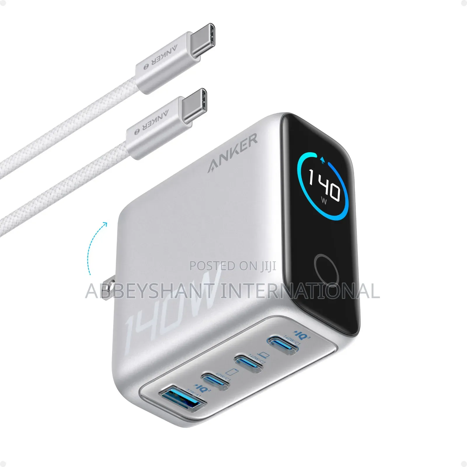 Anker 140w Charger, Laptop Charger, 4-Port Multi-Device Fast Charging