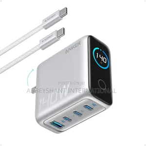 Anker 140w Charger, Laptop Charger, 4-Port Multi-Device Fast Charging