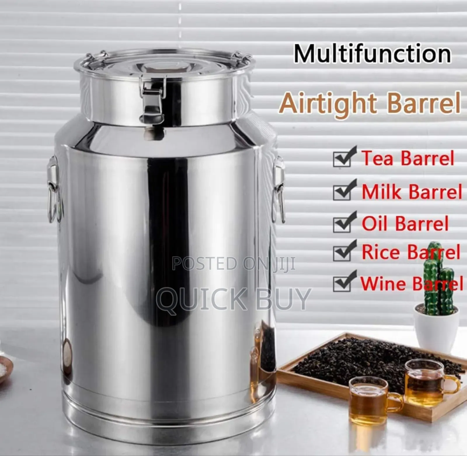 10 Litres Multifunctional Stainless Steel Airtight Milk Can