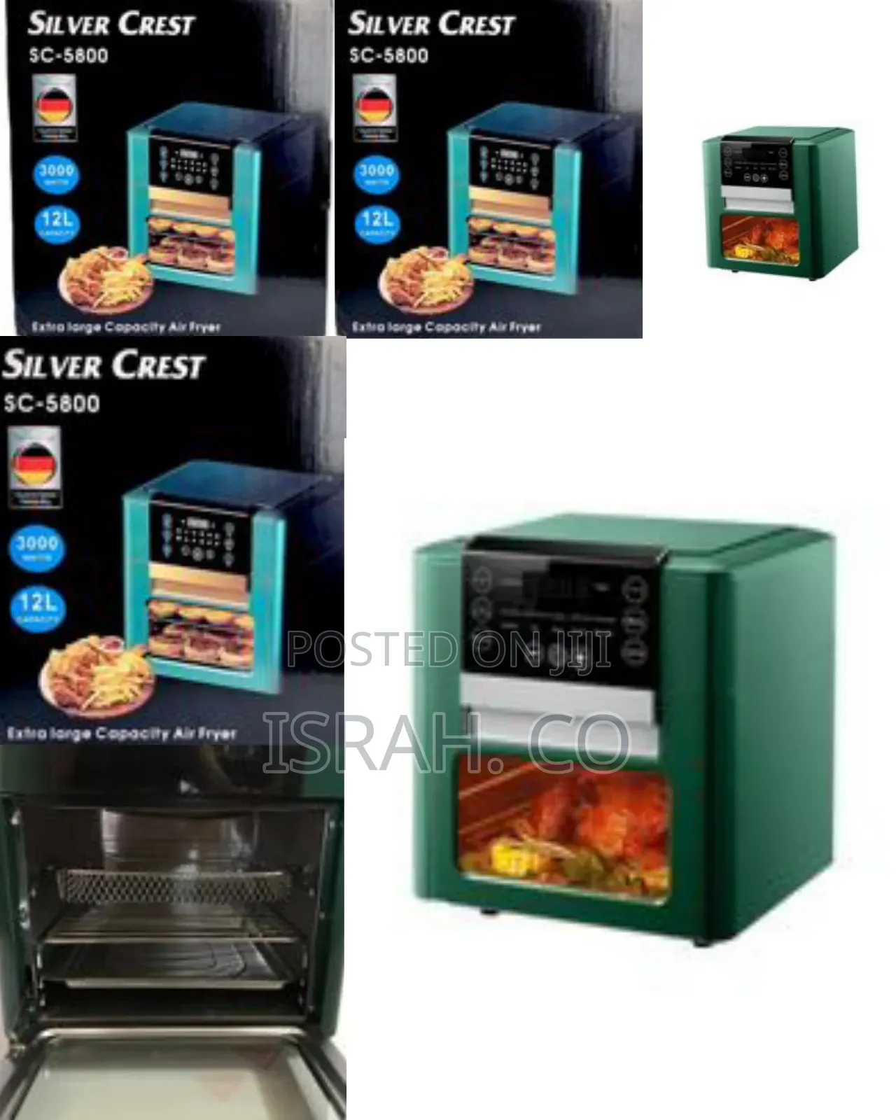 Silver Crest 12l Air Fryer Oven Toaster Rotisserie Dehydrator Grill