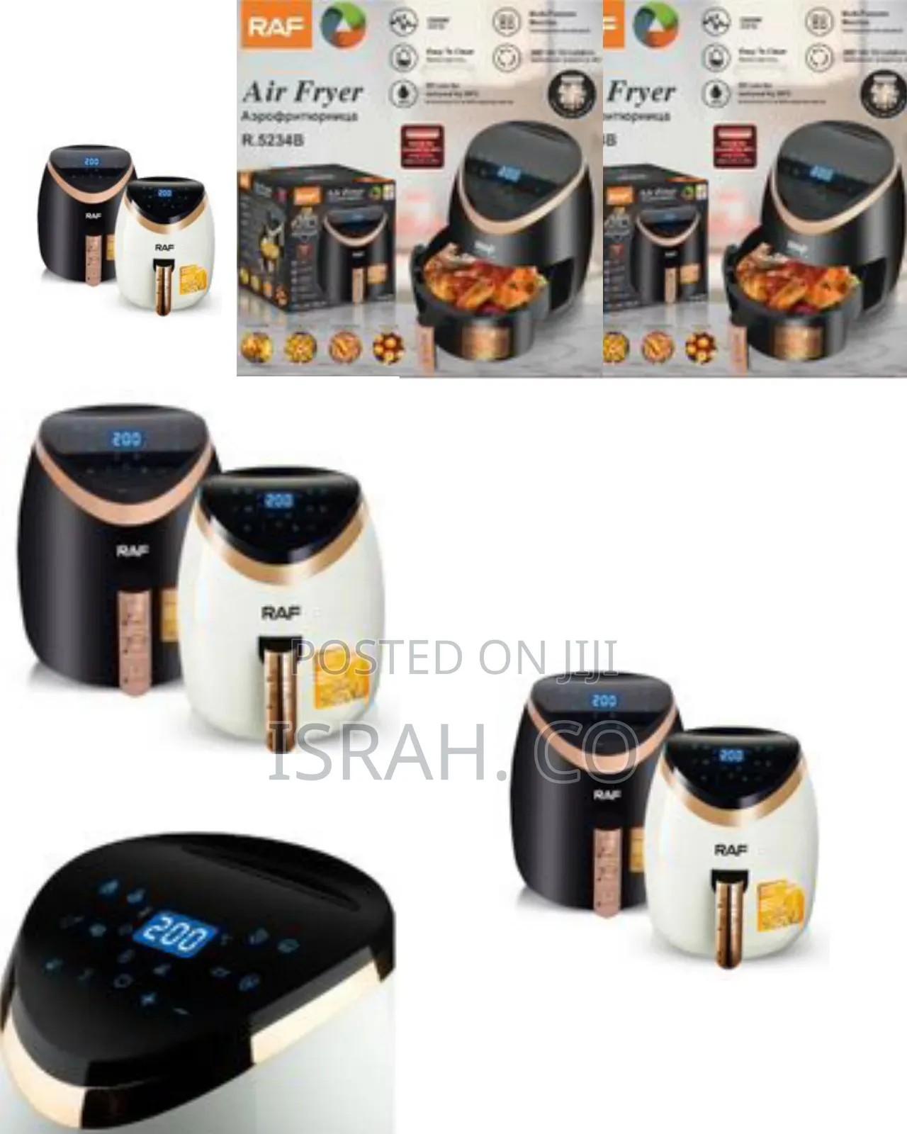 Raf 4.5l Oil Free Stainless Steel Electric Smart Deep Digital 1500w