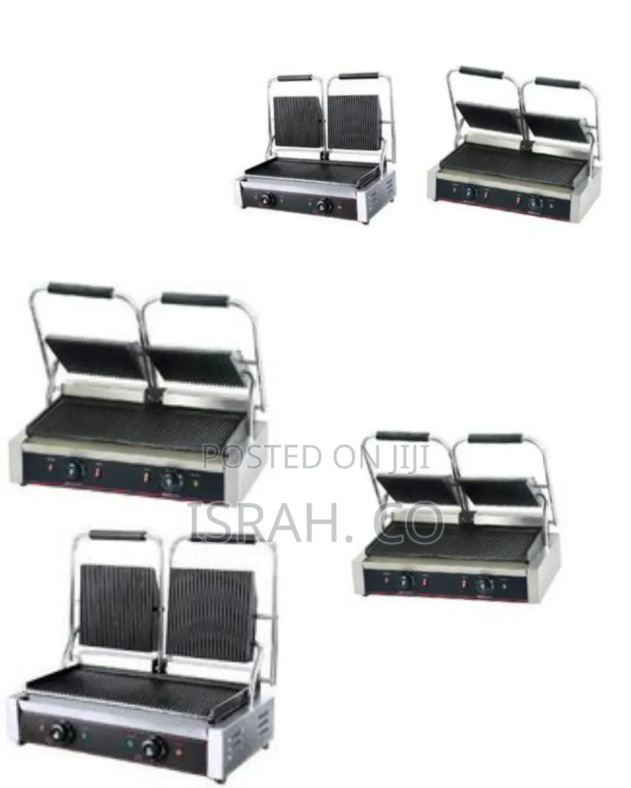 Double Sidedcommercial Electric Contact Grill Sandwich Panini Press