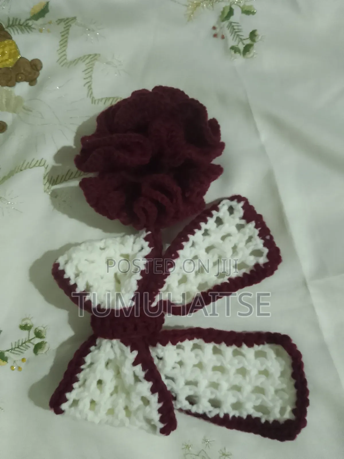 Crochet Hair Bows And Hair Scrunchy