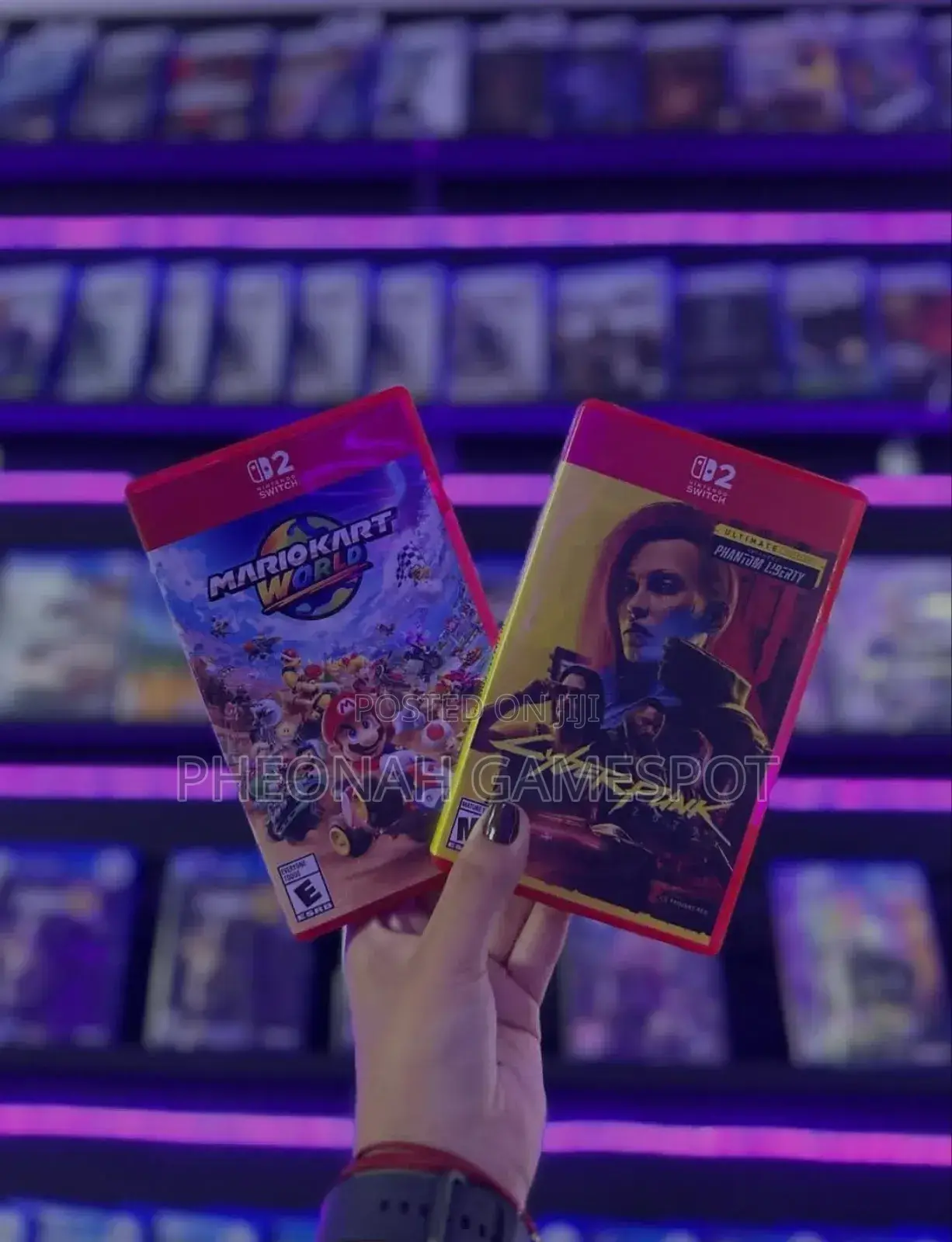 Mario Kart World and Cyberpunk 2077 Games for Nintendo Switch