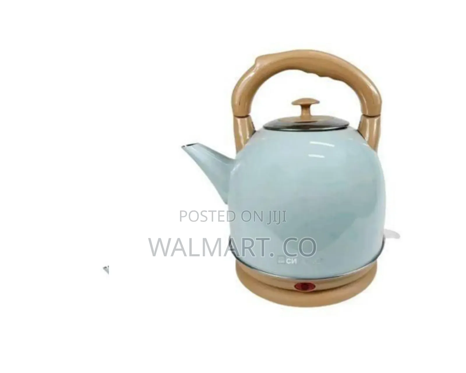 Stylish Retro Electric Kettle With Wood Grain Accents