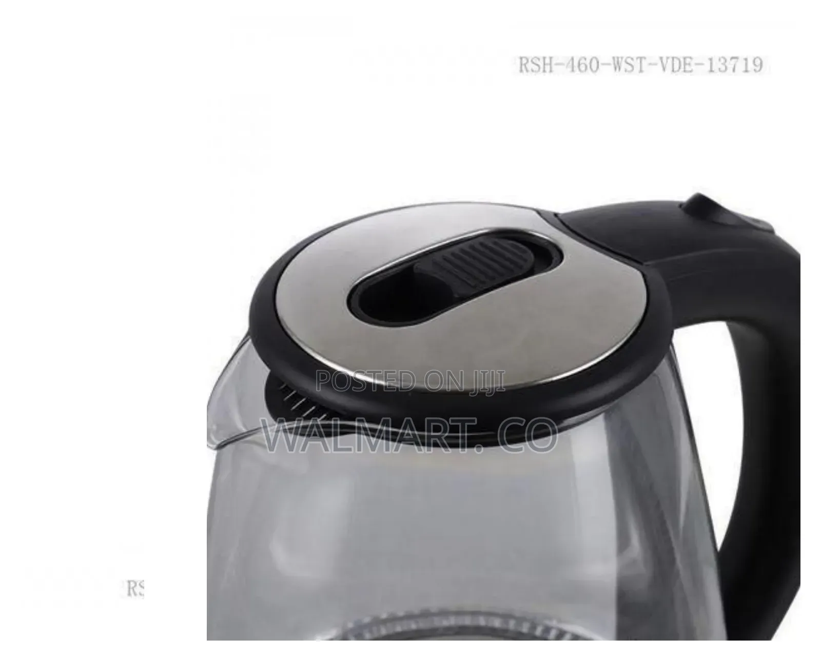 Modern Electric Glass Kettle With Stainless Steel Accents
