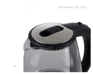Modern Electric Glass Kettle With Stainless Steel Accents