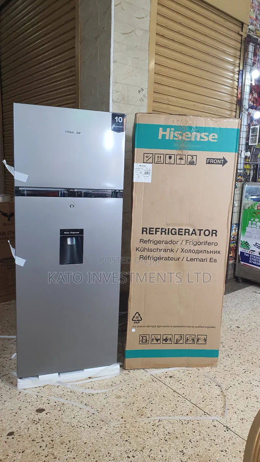 270litrs Hisense Fridge With Dispenser Rd27