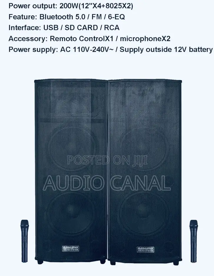 Double Full Range 12 “ Speakers