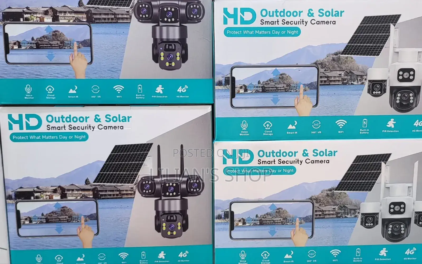 V380 Pro 4g Solar Outdoor Security Camera