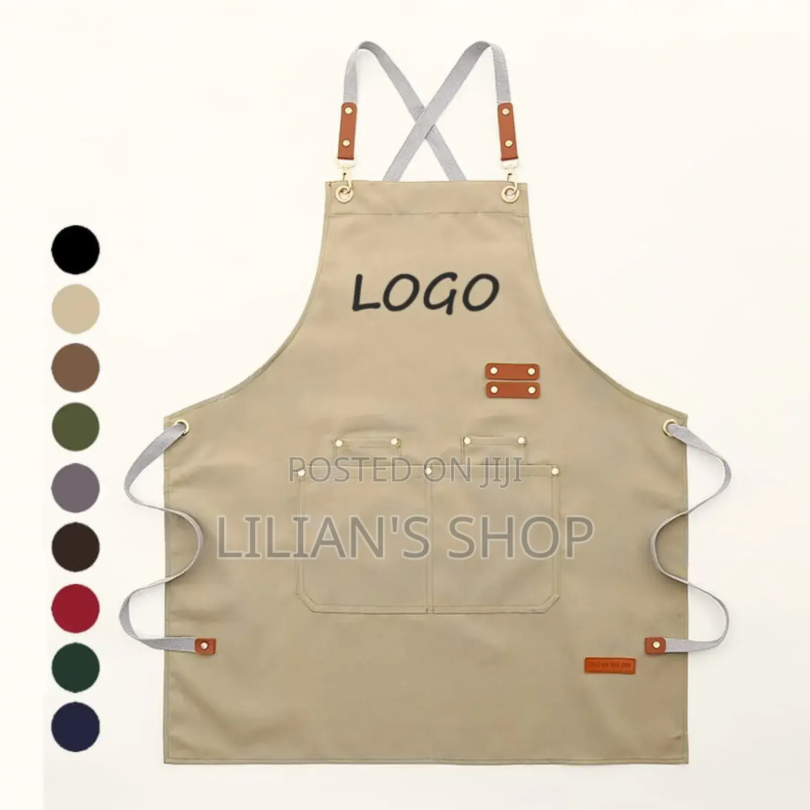 Customizable Canvas Apron With Pockets