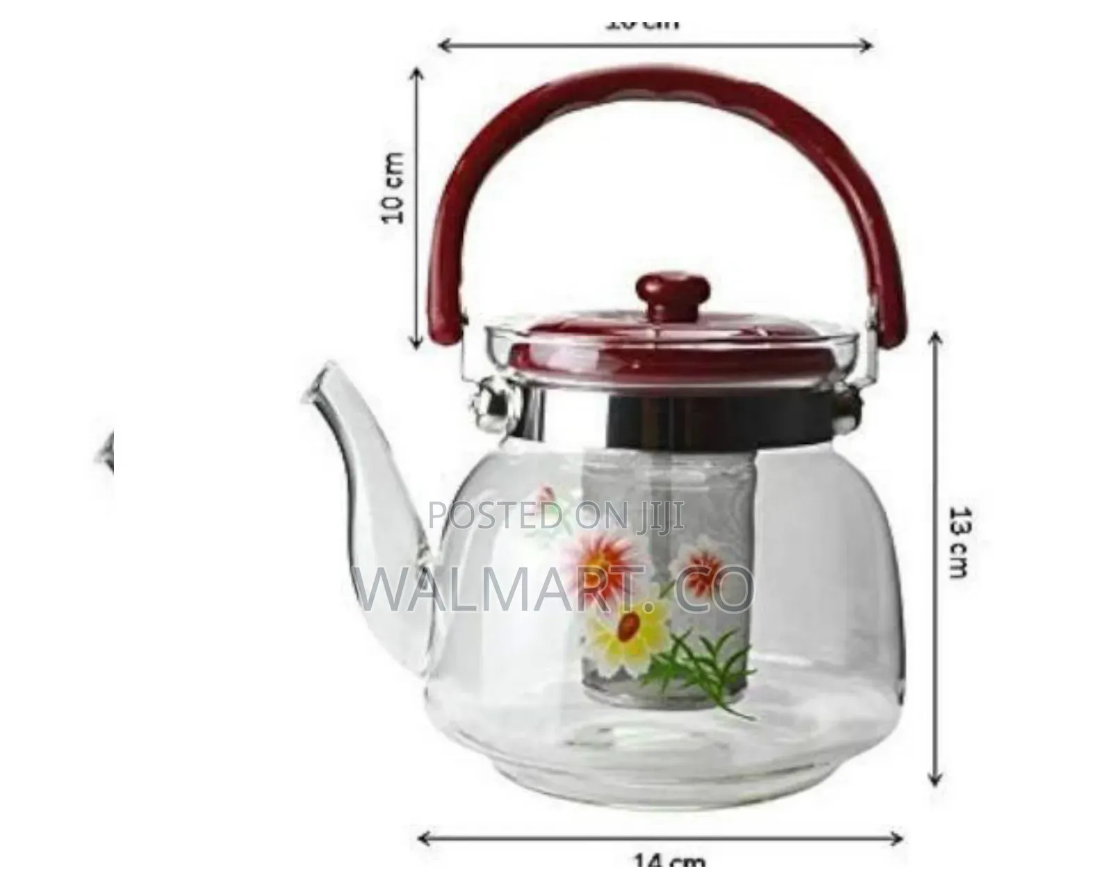 1.1 L Heat Resistant Glass Kettle Clear