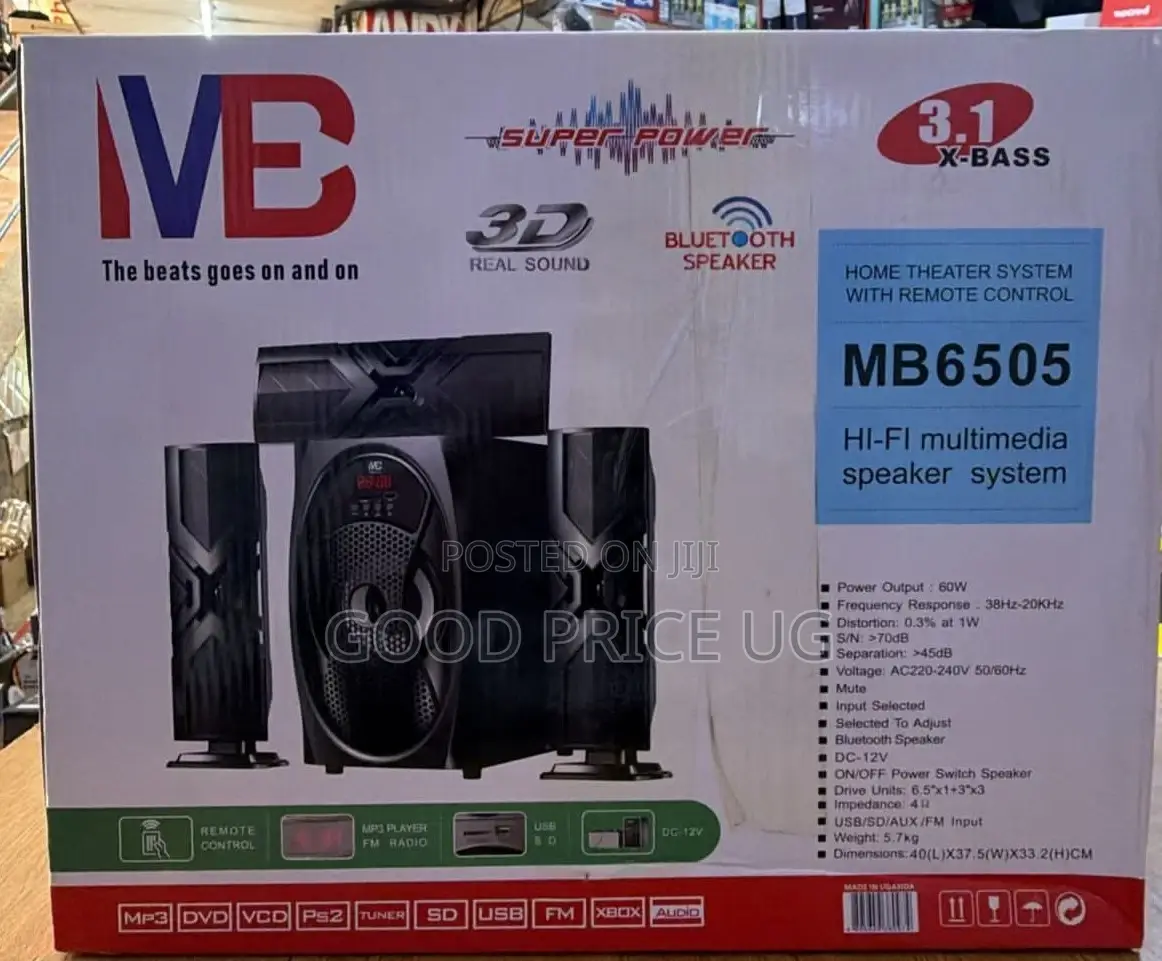 Mb6505 Is a 3.1 Channel Hi-Fi Multimedia Speaker System